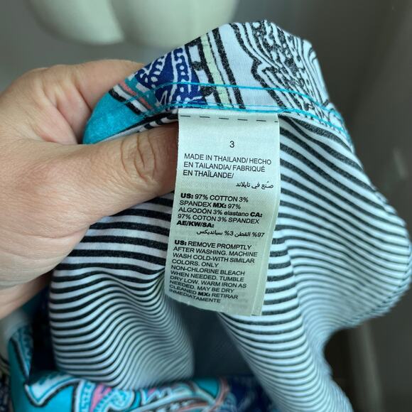 CHICO'S No Iron Sleeveless Button Front Short Sleeve Blouse Size XL - Picture 8 of 8